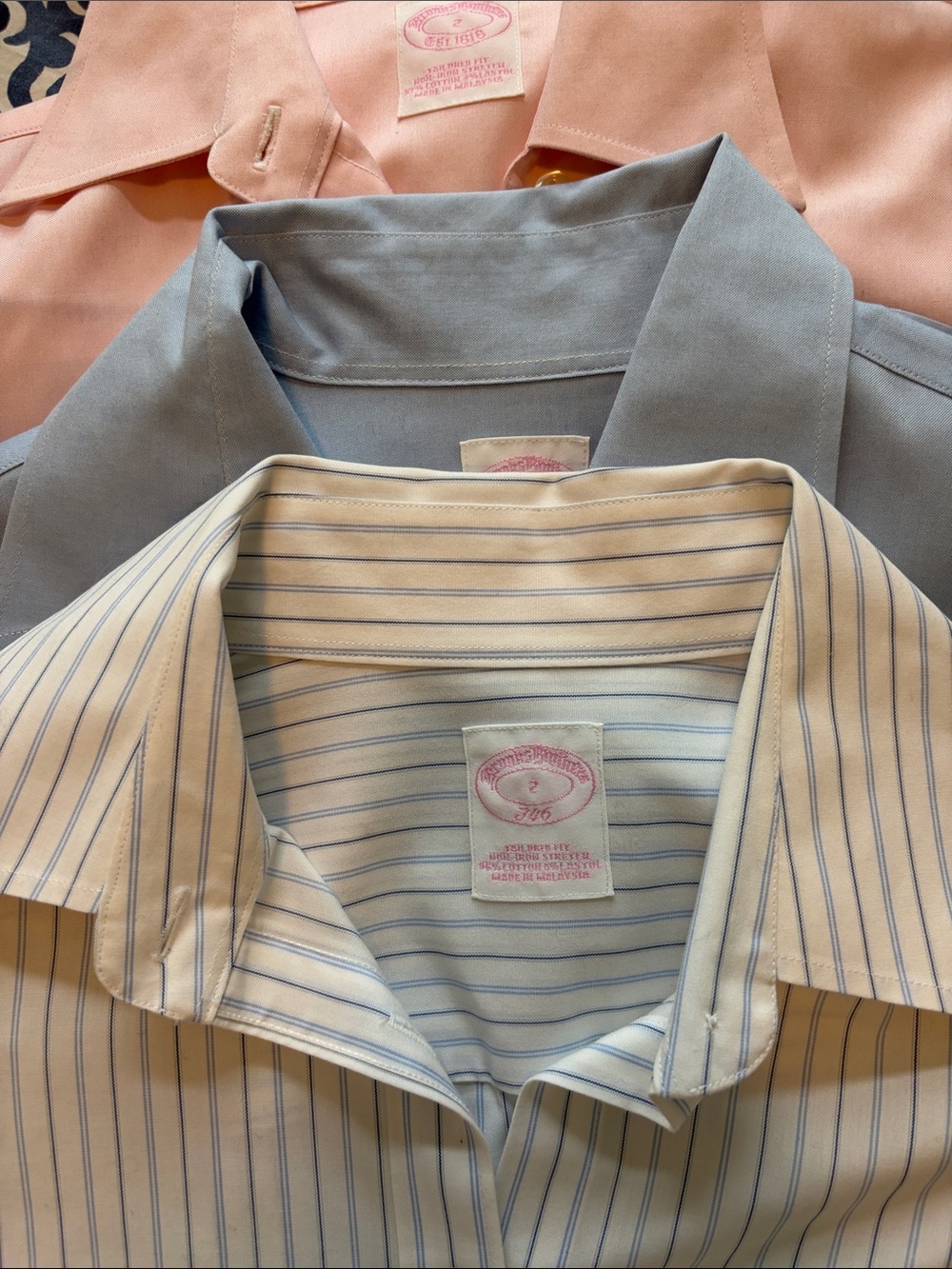Three Brooks Brothers Non-iron shirts for $40